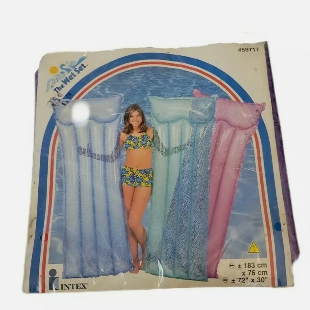 Vintage Intex 72"x30" Pool Floatie Raft #59717 Purple 1999 NEW OLD STOCK 90S